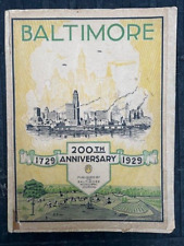 Original Vintage Rare 1929 Baltimore MD 200th Anniversary book 300 pages picture