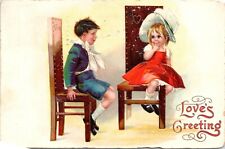 C.1910s Unsigned Clapsaddle Valentines Day Adorable Children Postcard 97 picture