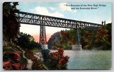 High Bridge Kentucky~New High Bridge Over Kentucky River~Vintage Postcard picture
