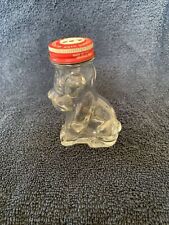 Vintage Glycerine & Rosewater Bath Bubbles glass dog bottle  picture