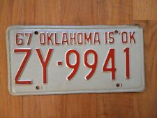 1967 OKLAHOMA IS OK License Plate picture
