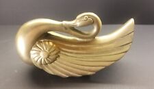 Vintage Brass Swan Wall Pocket 6