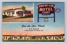 Cincinnati OH-Ohio, Pon-De-Lon Motel, Advertisement, Antique, Vintage Postcard picture