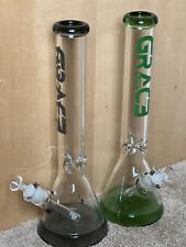 15.5 Inch gray clover glass hookah water pipe. . picture