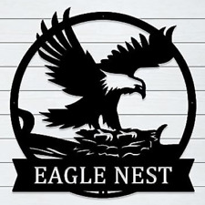 Custom Eagle's Nest Monogram – Eagle Bird Sign - Metal Wall Art Décoration picture