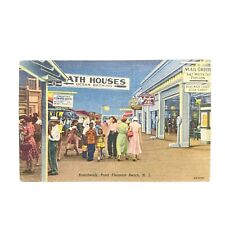 Point Pleasant Beach Boardwalk Bath House New Jersey Postcard c1940s picture
