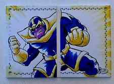 2017 Upper Deck Marvel Premier Dual Panel Sketch Booklet Thanos by Emanuel BRAGA picture