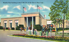 Vintage 1939 New York World’s Fair YMCA Building Postcard Linen Finish New picture