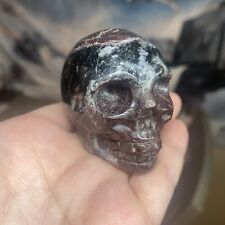 2”natural garnet hand-carved quartz skull crystal picture