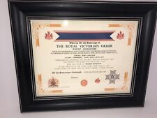 ROYAL VICTORIAN ORDER - KNIGHT COMMANDER [UK] COMMEMORATIVE CERTIFICATE~Type 1 picture