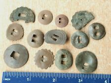 Ancient bronze Button Clasp Buckle Amulet Ring Earring Pendant Necklace 13 pcs picture
