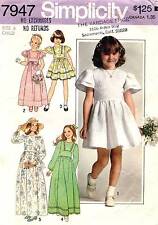  1970s Vintage Simplicity  Child's Dress Pattern 7947  Size 6 picture