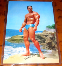 Bill Pearl (dec) bodybuilding champion signed autographed photo 5x Mr Universe picture