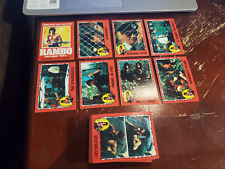 1985 TOPPS RAMBO FIRST BLOOD II NEAR COMPLETE CARD SET 60/66 picture