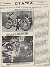 1966 Ducati Diana 250 - 3-Page Vintage Motorcycle Road Test Article picture