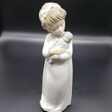 Zaphir Porcelain Figurine Young Girl With Doll Made in Spain 9.5