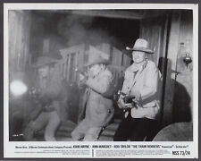 John Wayne Rod Taylor firing rifles 8x10 publicity photo The Train Robbers 1973 picture