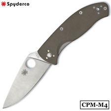 Spyderco Tenacious CPM-M4 Satin Plain Blade Brown G10 Handles C122GBNM4P picture