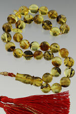 Islamic 33 Prayer Beads 11mm Genuine BALTIC AMBER TASBIH 28.6g 171207-2 picture