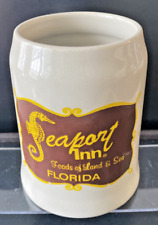Vtg Beyer Beer Stein Souvenir Seahorse Seaport Inn “Food Of Land & Sea” Florida picture