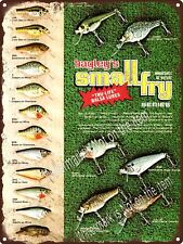 1979 Bagley Small Fry Old Fishing Lure Color Chart Metal Sign 9x12