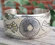 HEAVY NAVAJO STERLING CUFF BRACELET MADE BY RENOWNED SILVERSMITH TRAVIS LARGO picture