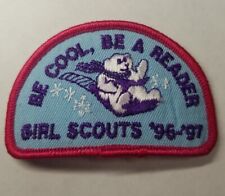 VTG PATCH GSA Girl Scouts Polar Bear Be Cool Reader 1996 1997 Rare Red See Pics picture