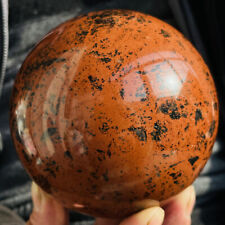 Natural Red Mahogany Obsidian Quartz Crystal Sphere Ball Healing 1240g picture