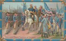 Patriotic Postcard Washington Taking Command of the Army  picture