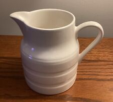 ANTIQUE VTG ENGLAND RIBBED LORD NELSON POTTERY PITCHER KITCHEN 9-73  16 oz. 5” picture