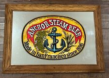 Vintage 1960's Anchor Steam Beer San Fransisco Mirror Sign 21