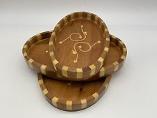 Oval Moroccan Thuya Wood Burl Three nesting trays picture