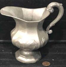 Antique Pewter Footed Creamer, DIXON & SON, England, c. 19th Century picture