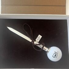 Golf Passion Letter Envelope Opener Metal Golfer Gift MSRP $199 Vintage Silver picture