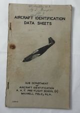 1945 US AIRFORCE  AIRCRAFT DATA SHEET BOOKLET @20 picture
