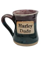 Harley Davidson Coffee Mug Harley Dude Art Pottery Studio Art Motorcycle 14 Oz  picture
