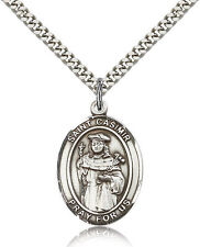 Saint Casimir Of Poland Medal For Men - .925 Sterling Silver Necklace On 24 ... picture
