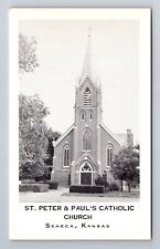 Seneca KS-Kansas, St Peter and Paul's Catholic Church, Vintage Souvenir Postcard picture