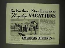 1938 American Airlines Ad - Flagship Vacations picture