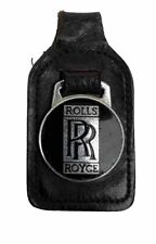 Vintage Leather Rolls Royce Keychain Key Chain Rare English Made England picture