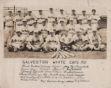 GALVESTON WHITE CAPS BASEBALL TEAM SIGNED ALL PLAYERS PORTRAIT  1951 PHOTO 150 picture