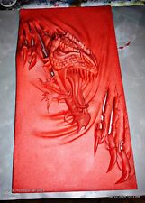 Resin dragon wall hanging Full Glow In the Dark Fire Red Black Diamond Glitter  picture