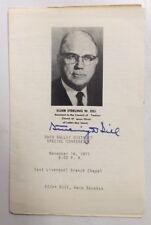 LDS Mormon Ohio Valley Conference Nov 16, 1971 Elder Sterling W Sill Signed Doc picture