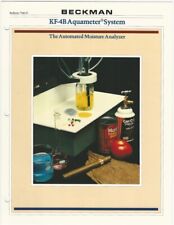 1982 Beckman KF-4B Aquameter Moisture Analyzer System Scientific Brochure picture