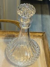 Vintage SHIP CAPTAIN’S Decanter 10” Barware, Clear, Crystal picture