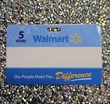 Brand New Never Worn Walmart Name Badge Blue And White 5 Years Of Service  picture