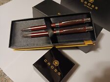 RARE LIMITED EDITION CROSS ADVANTAGE RUBY RED BALLPOINT PEN & PENCIL SET NEW picture