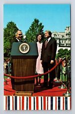 King Hussein Of Jordan With President Carter, People, Antique, Vintage Postcard picture