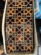 MCM || Mosaic Tile Sheets || Vintage || Brown || Heart/Clover/Flower Shaped || picture