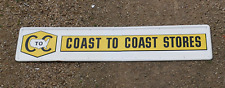 Vintage 1960s Coast To Coast Stores Embossed Self Framed 2 Piece Metal Sign 95” picture